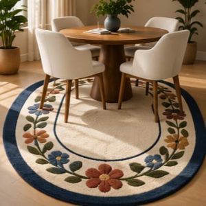 Home Burgundy Pink Cream Abstract Wave Area Rug